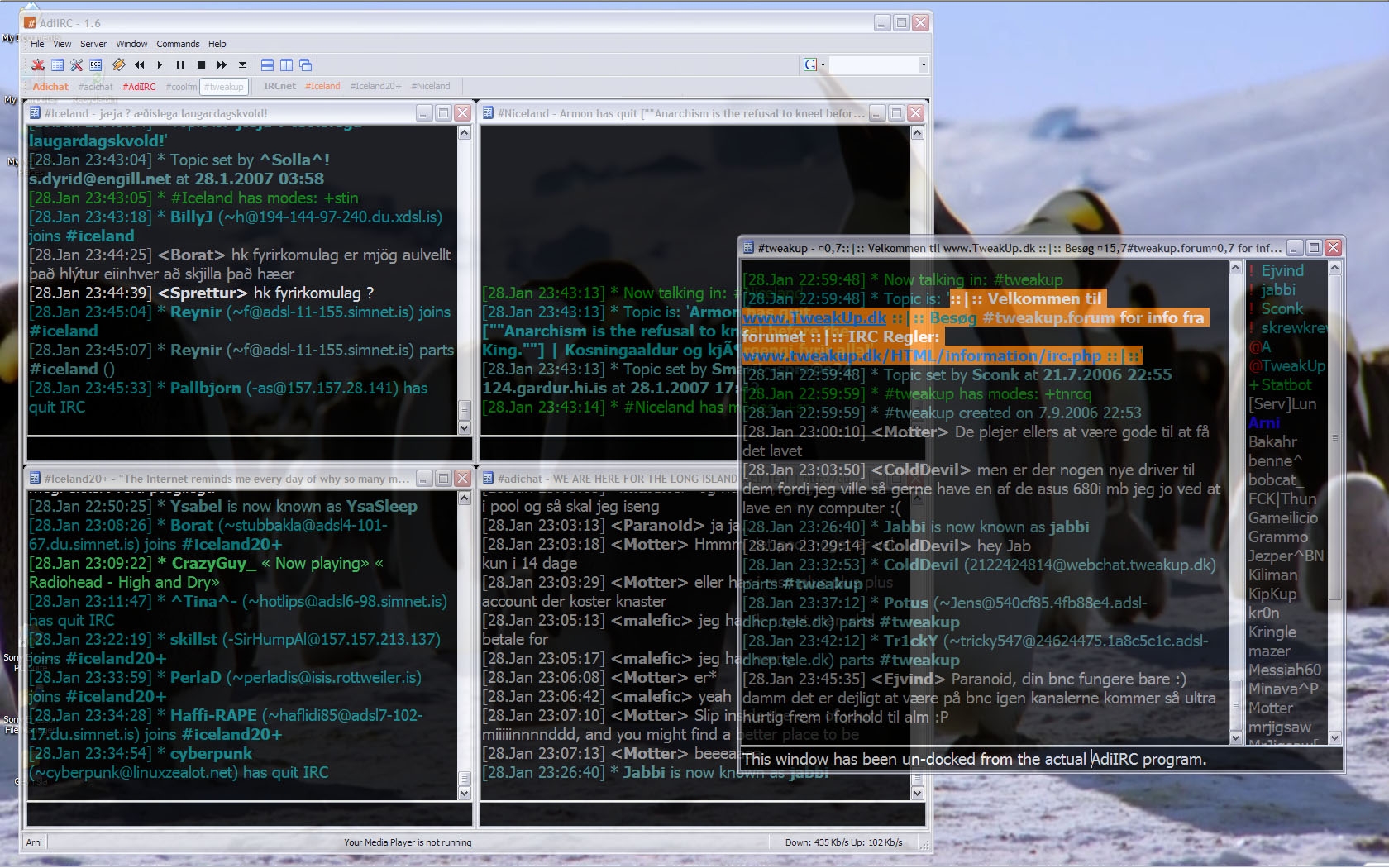 AdiIRC 64bit screenshot AdiIRC 64bit screenshot